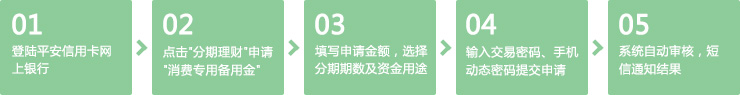 平安银行信用卡“消费专用备用金”分期付款业务条款及细则说明